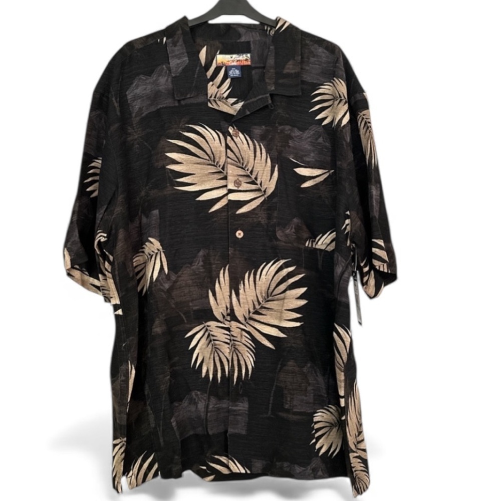 Havana’s Jack’s Cafe Silk Hawaiian Shirt Button Down Collared Camp Short Sleeve